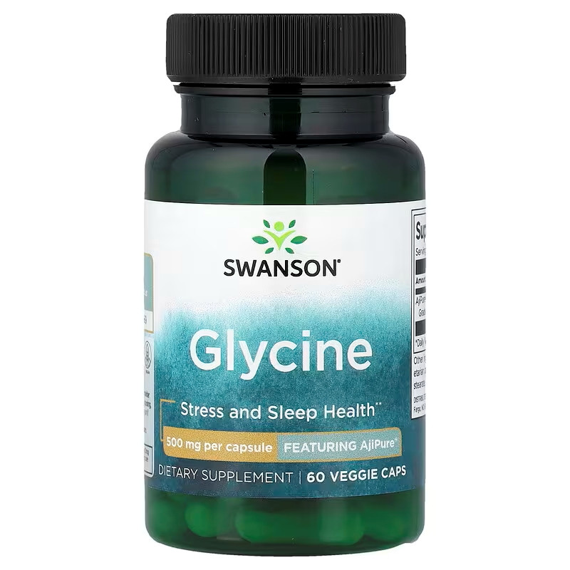 Гліцин Swanson Glycine 500 mg 60 caps, фото 1