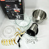 Електричний блендер для збивання RAF, Блендер із нержавіючою сталлю ножів для пюре і коктейлів LJ-51, фото 8