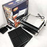 Притискний гриль для булочок і сендвічів Magio MG-356 2400 Вт, Складаний електричний гриль притискний MT-60, фото 2