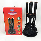 Набір для господині кухонний MAGIO MG-1140, Набір ополоників для кухні кухонного начиння силікон VM-56, фото 10