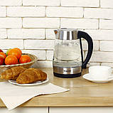 Електрочайник зручний MAGIO, Електричний чайник з індикатором живлення, Надійний електрочайник LB-78, фото 3