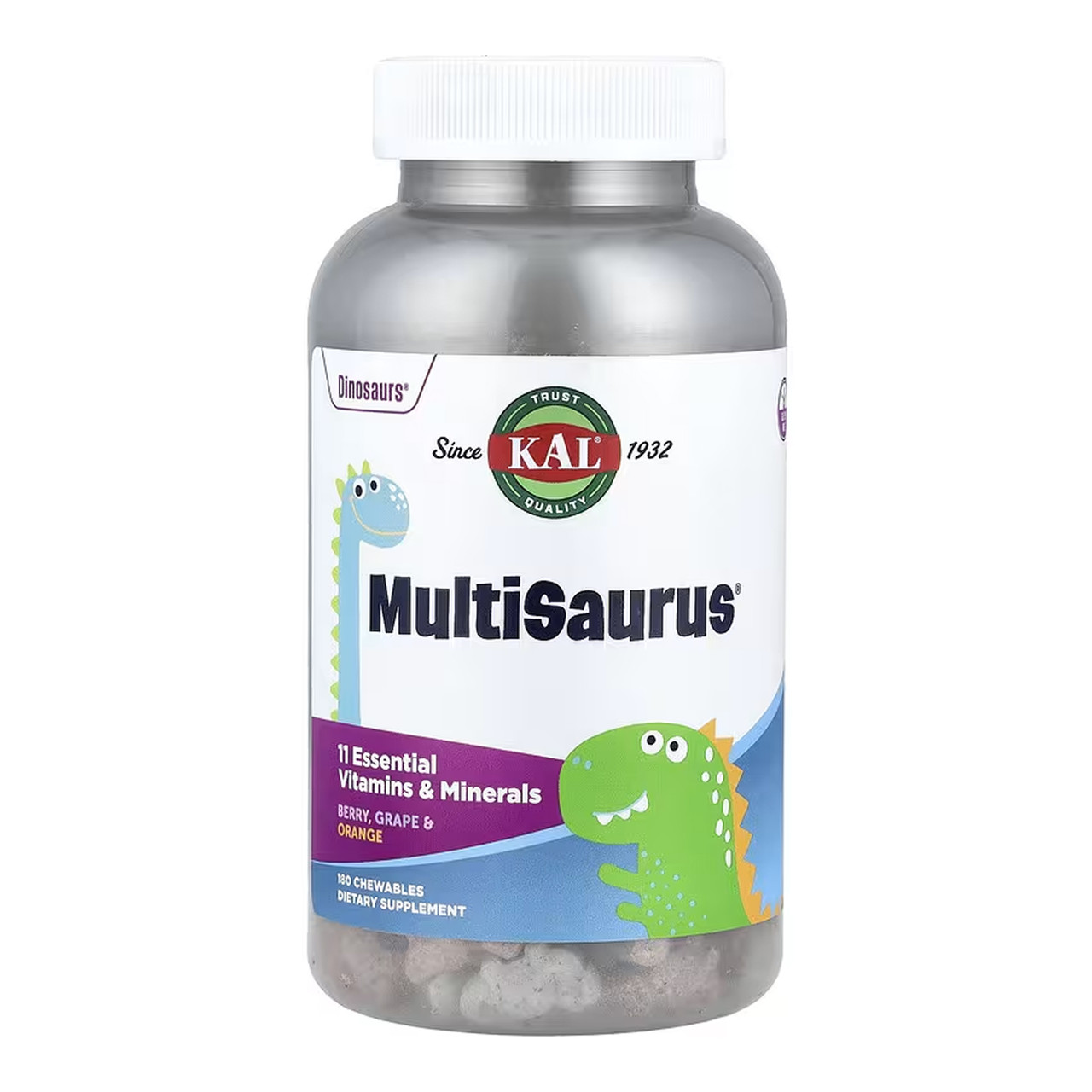 MultiSaurus - 180 chewables Berry Grape Orange, фото 1