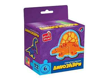Гра розвиваюча Динозаври пазли магнітні VT1733-01 ТМ VLADI TOYS
