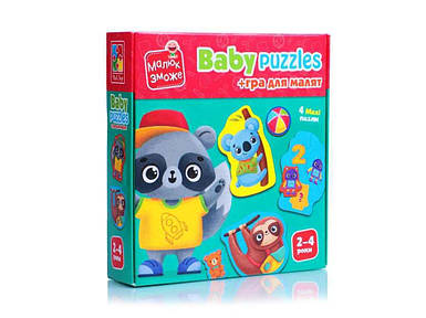 Гра розвиваюча Тварини пазли картонні VT1722-27 ТМ VLADI TOYS