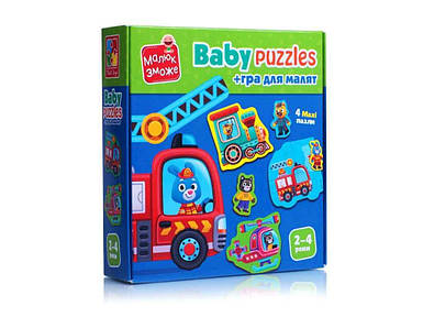 Гра розвиваюча Транспорт. Тварини. пазли картонні VT1722-28 ТМ VLADI TOYS