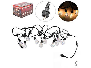 Гірлянда 10LED 5м світлодіодна зовнішня Лампочки голограма R95901 ТМ STENSON