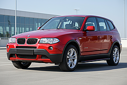 Бокові пороги Maya Red (2 шт., Алюміній) для BMW X3 E-83 2003-2010 рр