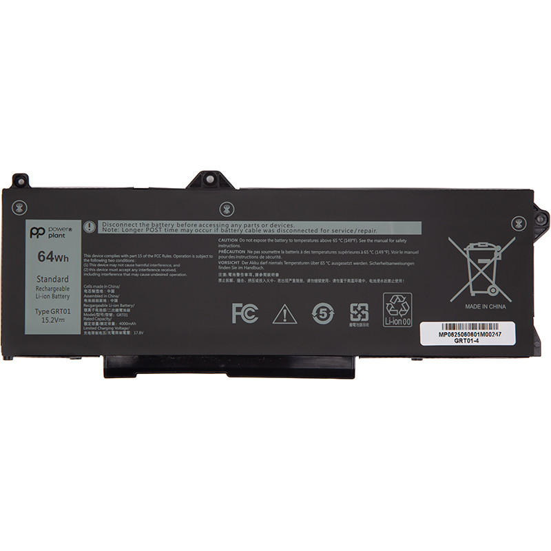 Акумулятор PowerPlant для ноутбуків DELL Latitude 5421 (GRT01) 15.2V 4000mAh, фото 1