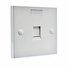 Рамка 86х86 під один модуль KeyStone, зі шторкою, біла