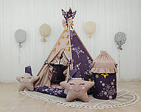 Вігвам та аксесуари великий ігровий намет для дітей курінь Зоряна мрія БОН БОН + кошик Повний комплект!, фото 6