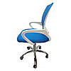 Офісне / комп'ютерне крісло Bonro 619 синє тканинне з регулюванням висоти сидіння для дому, школяра, підлітка, офісу, фото 6