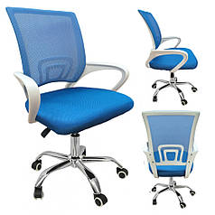 Крісло офісне Bonro 619 біло-синє