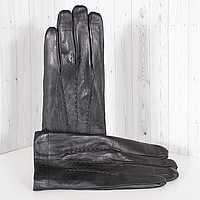 Рукавички чоловічі шкіряні LM0578-1 чорні демісезонні