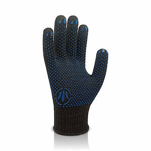 Рукавички робочі х/б чорні з пвх покриттям 8411