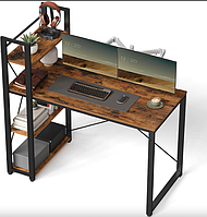 Компьютерный стол Leobert Devoko с боковыми полками в стиле Loft коричневый lamp