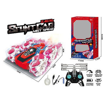 Машина на радіокеруванні (роликові колеса, акум. 3.7V, пульт 2.4G, пар, підсвічування, обертається на 360°, USB) 590-254 A