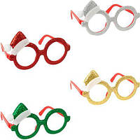 Від 12 шт. Окуляри новорічні "Шапочка Санти" 2516 купити дешево оптом в інтернет-магазині