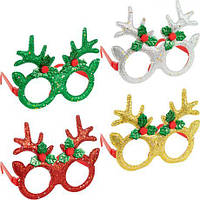 Від 12 шт. Окуляри новорічні "Ріжки Оленя"  2518 купити дешево оптом в інтернет-магазині