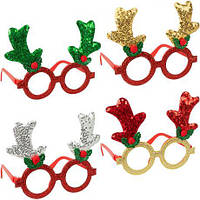 Від 12 шт. Окуляри новорічні "Оленячі ріжки" 2519 купити дешево оптом в інтернет-магазині