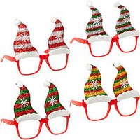 Від 12 шт. Окуляри новорічні "Шапка Ельфа"  2525 купити дешево оптом в інтернет-магазині
