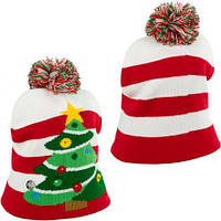 Шапка Новорічна "Ялинка" з LED підсвічуванням HH-1 купити дешево оптом в інтернет-магазині