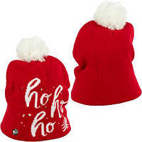 Шапка Новогодняя "Ho-Ho-Ho" с LED подсветкой HH-1 купити дешево оптом в інтернет-магазині