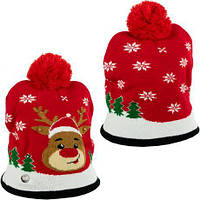 Шапка Новорічна "Оленя" з LED підсвічуванням HH-1 купити дешево оптом в інтернет-магазині