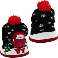 Шапка Новорічна "Санта Клаус з мішком подарунків" з LED підсвічуванням HH-1 купити дешево оптом в інтернет-магазині