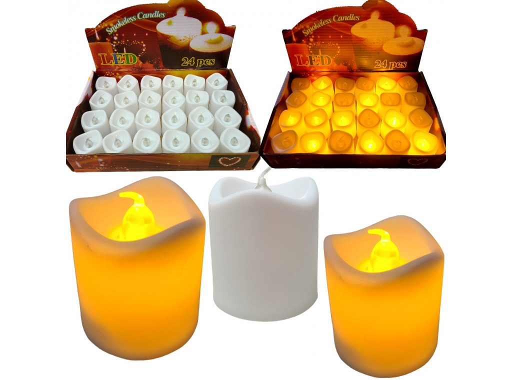 LED-свічки білі на батарейках, фото 1