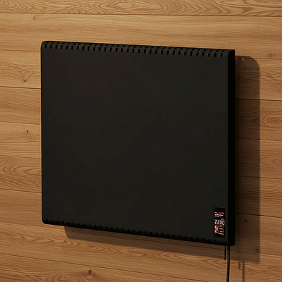 Електричний конвектор FLYME M400, 400 Вт, до 8 кв.м, з програматором (чорний)