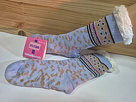 Шкарпетки-валянки з антиковзанням на стопі, для дому, "YU FENG", 36-42 р-р. Вовняні шкарпетки, шкарпетки термо для дому