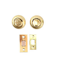 Комплект засувка 249 + накладка WC 59 мат латунь/пол латунь