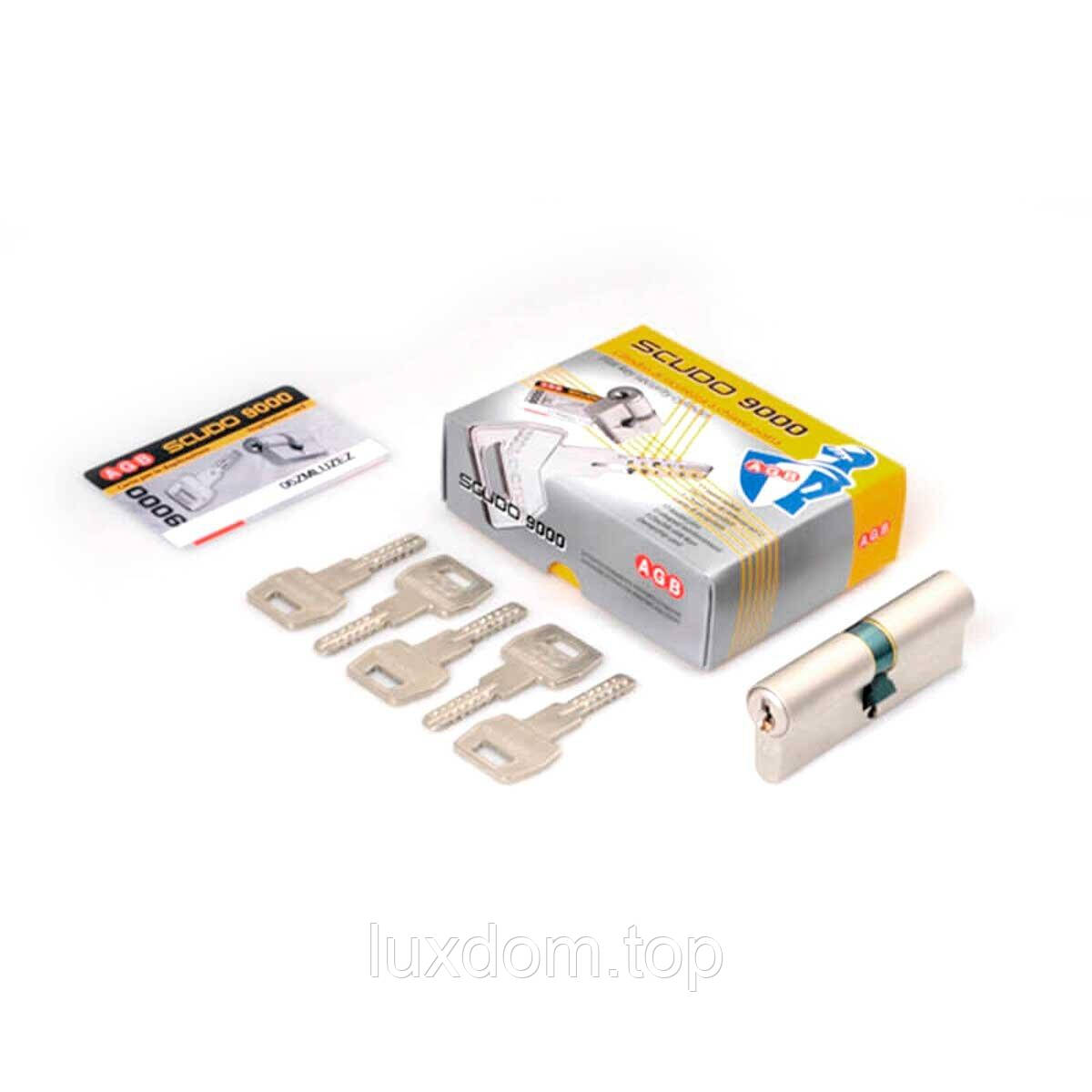 AGB Art. C900064545 Циліндр Scudo 9000 100mm нікелювання, фото 1