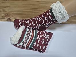 Шкарпетки-валянки з антиковзанням на стопі, для дому, "YU FENG", 36-42 р-р. Вовняні шкарпетки, шкарпетки термо для дому