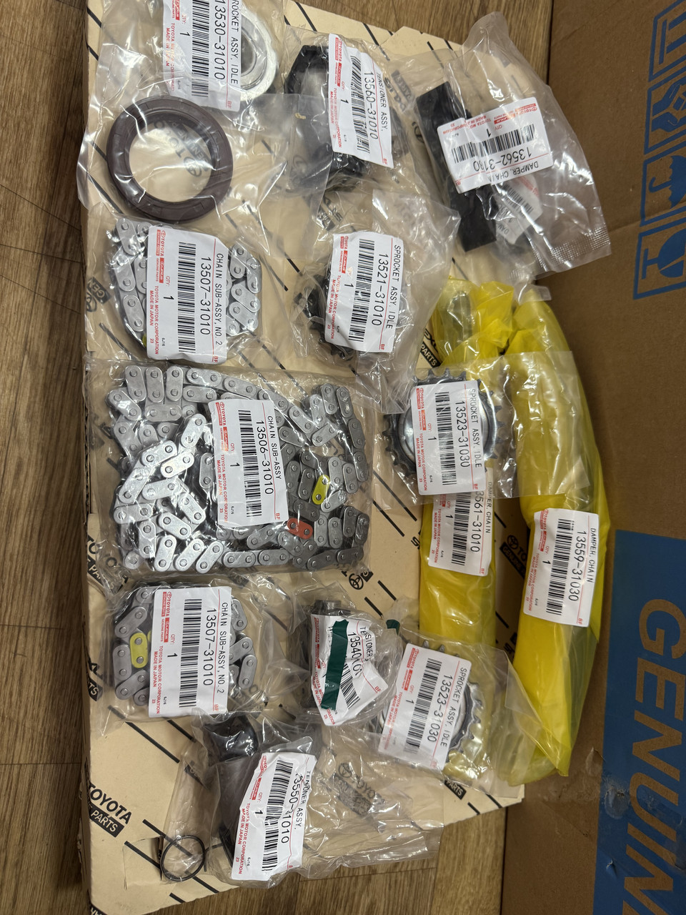 Комплект ГРМ Toyota Prado 4.0 135063010 1354031010 135503010, фото 1