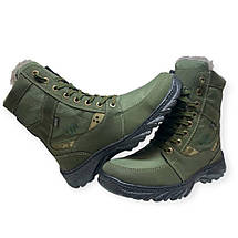 Черевики чоловічі зимові утеплені зелені, фото 4