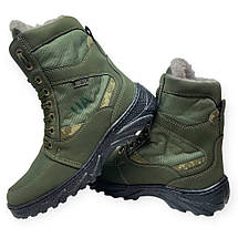 Черевики чоловічі зимові утеплені зелені, фото 5