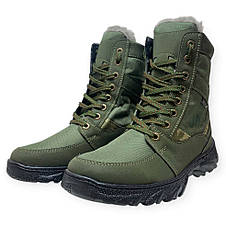 Черевики чоловічі зимові утеплені зелені, фото 3