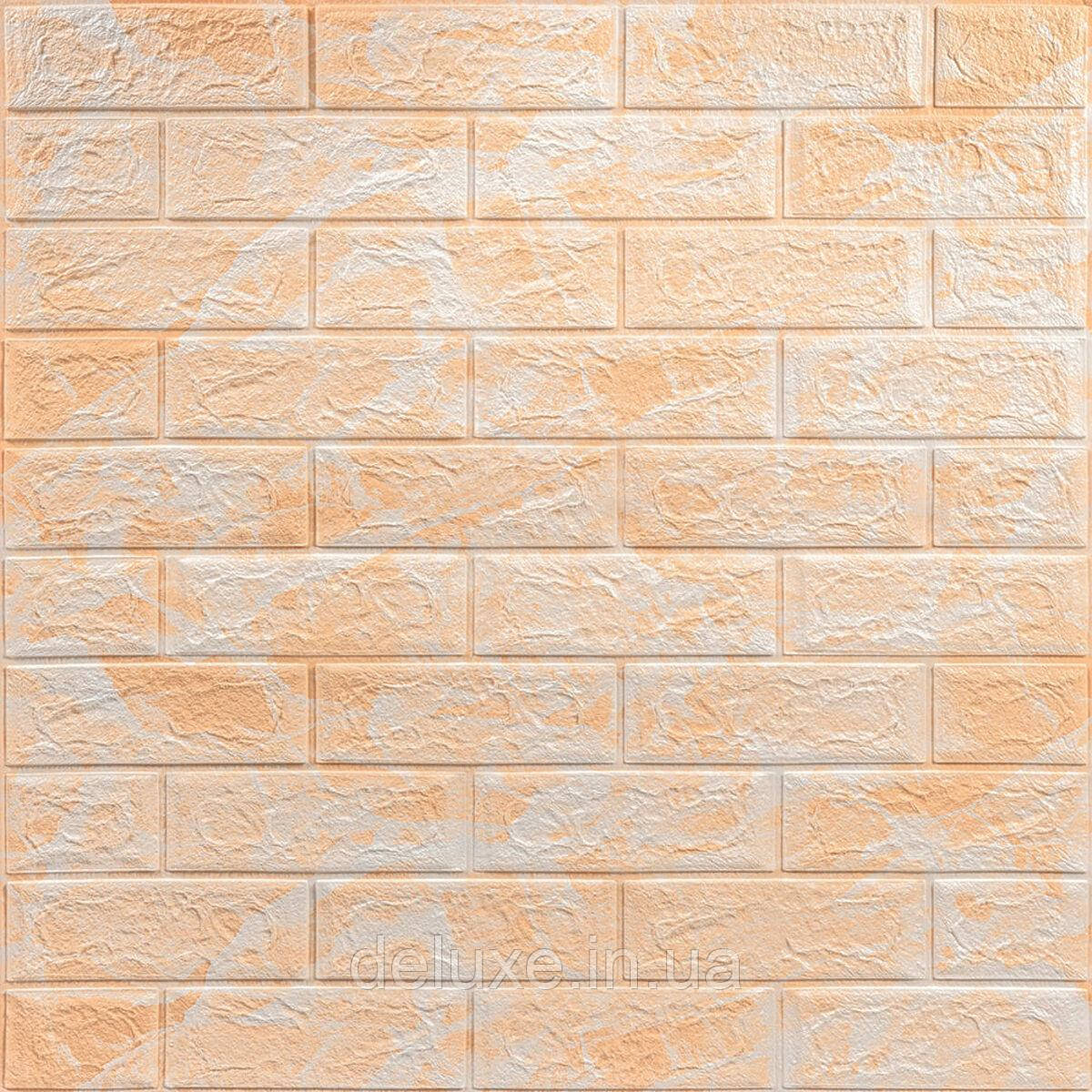 Декоративна 3D панель самоклейка 700х770х3мм Мармур жовтий (062-3) SW-00000694, фото 1