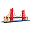 Дитячий конструктор Wange Архітектура Міст Золота Брама США, The Golden Gate Bridge 1977 деталь (6210), фото 2