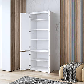 Шафа 4х дверна шириною 80см на 6 відділень Шафи для зберігання особистих речей з Ламінованого ДСП