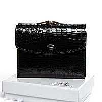 Кошелек LR Женский кожа-лак SERGIO TORRETTI WS-11 black.Купити шкіряний гаманець гуртом і в роздріб в Україні.