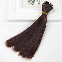 Волосся для ляльок, треси, прямі, 15 см, колір №46