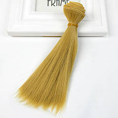 Волосся для ляльок, треси, прямі, 15 см, колір №47