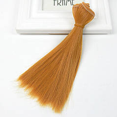 Волосся для ляльок, треси, прямі, 15 см, колір №49