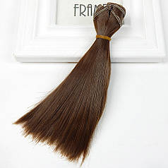 Волосся для ляльок, треси, прямі, 15 см, колір №52