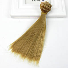 Волосся для ляльок, треси, прямі, 15 см, колір №59