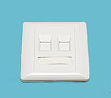 Рамка 86х86 під два модулі KeyStone, зі шторкою