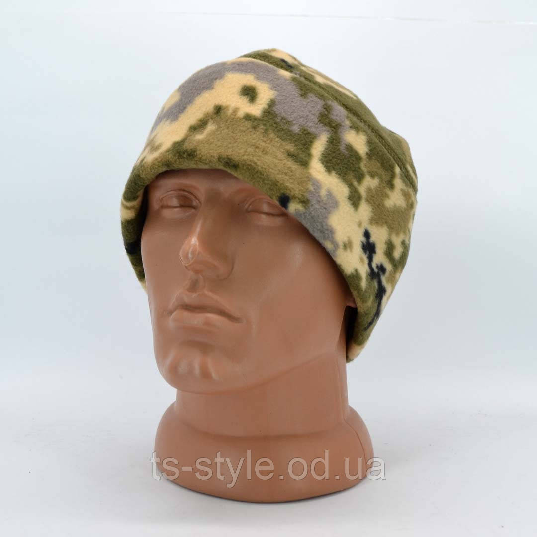 Флісова шапка для силових структур в камуфляжі піксель ЗСУ ММ-14, фото 1