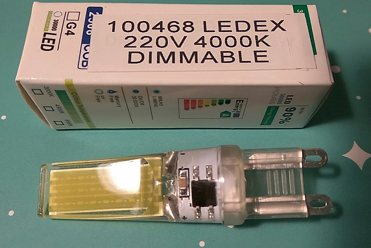 Світлодіодна лампа капсульна димована типу G-9 LEDEX COB 3 W 6400 K